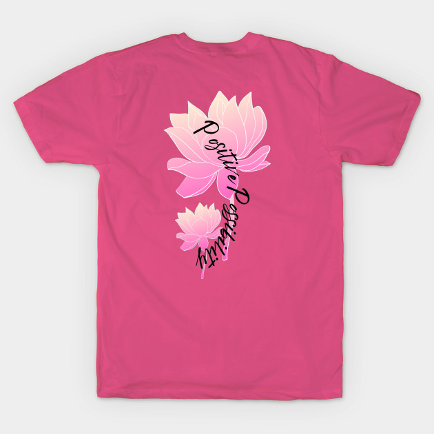 Lotus flowers with positive message by  Suchalee